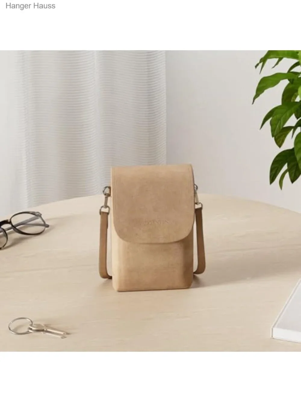 Small Crossbody Bag for Women Vegan Leather Phone Purse with Detachable Strap